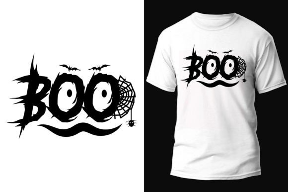Boo Halloween SVG T-shirt Design Graphic: A Designer's Asset