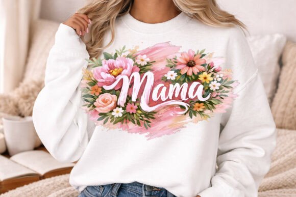Brushstroke Floral Mama PNG Design: A Creative Asset for Modern Projects