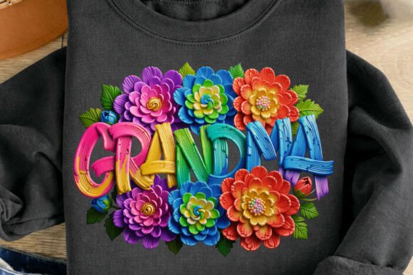 Celebrate Grandma with Colorful Floral Mother's Day Graphics
