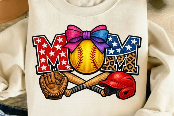 Celebrate Mom with the Baseball Mom Mother's Day Faux Png Design