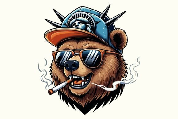 Cool Bear Smoking Graphic Tee: Urban Rebel Style