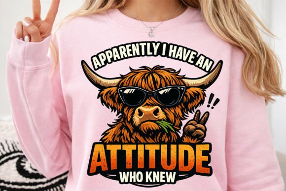 Funny Highland Cow Attitude Sublimation: A Designer’s Secret Weapon