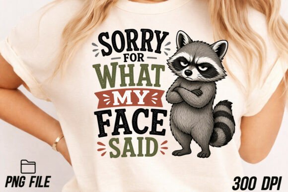 Funny Sarcastic Raccoon PNG: A Graphic for Modern Branding