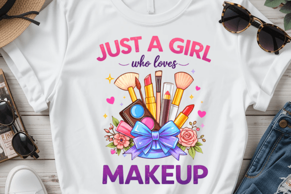 Just a Girl Who Loves Makeup PNG: A Creative Asset for Beauty Branding