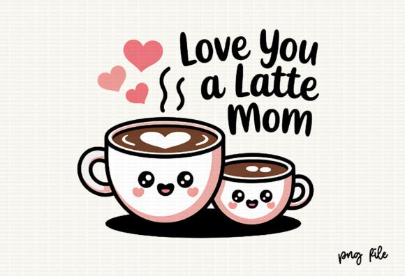 Love You a Latte: Styling Your Mom Pun Latte Design