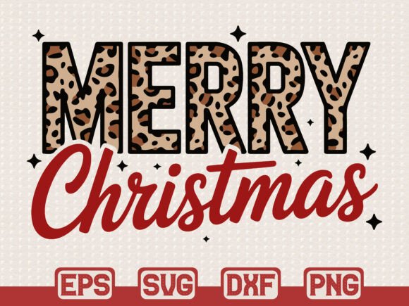 Merry Christmas Animal Print Graphic: Festive Designs for Your POD Store