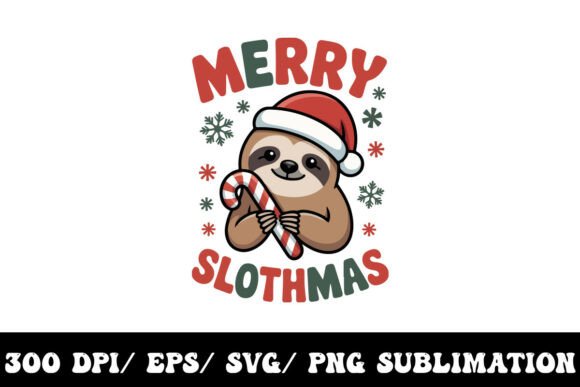Merry Slothmas Christmas Graphic: Your New Favorite Holiday Design