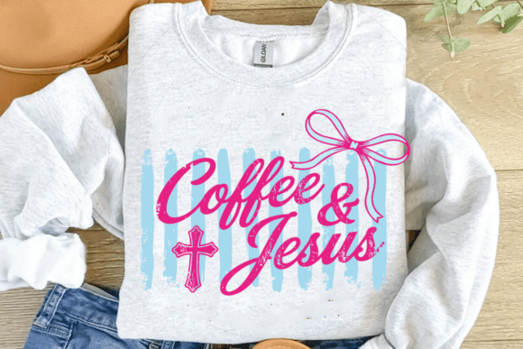 Retro Striped Coffee and Jesus Png Svg: A Creative Asset for Faith-Based and Lifestyle Brands