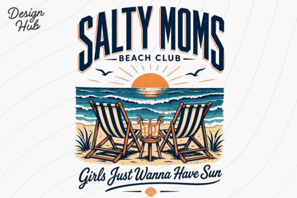 Salty Moms Beach Club Shirt PNG: Capture That Summer Feeling