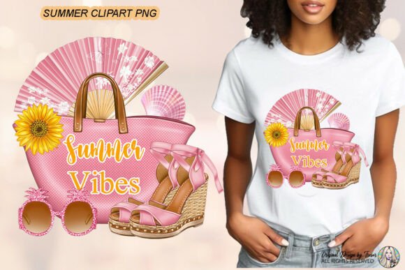 Summer Vibes PNG Pink Beach Bag Clipart: Your Key to Vibrant Designs