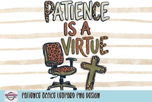 Wild Meets Workplace: The Patience Office Leopard PNG Design